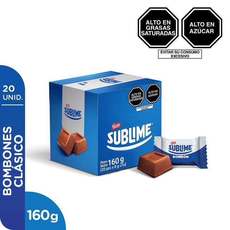 SUBLIME - Chocolate Sublime Bombones Caja Especial 20 Unidades