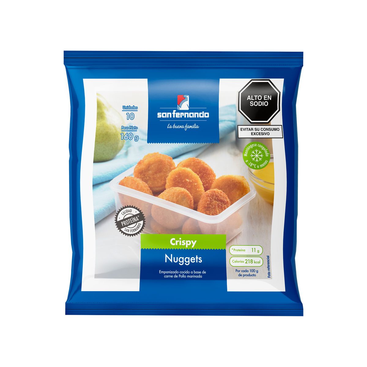 SAN FERNANDO - Nuggets de Pollo Crispy San Fernando Empaque 160 g