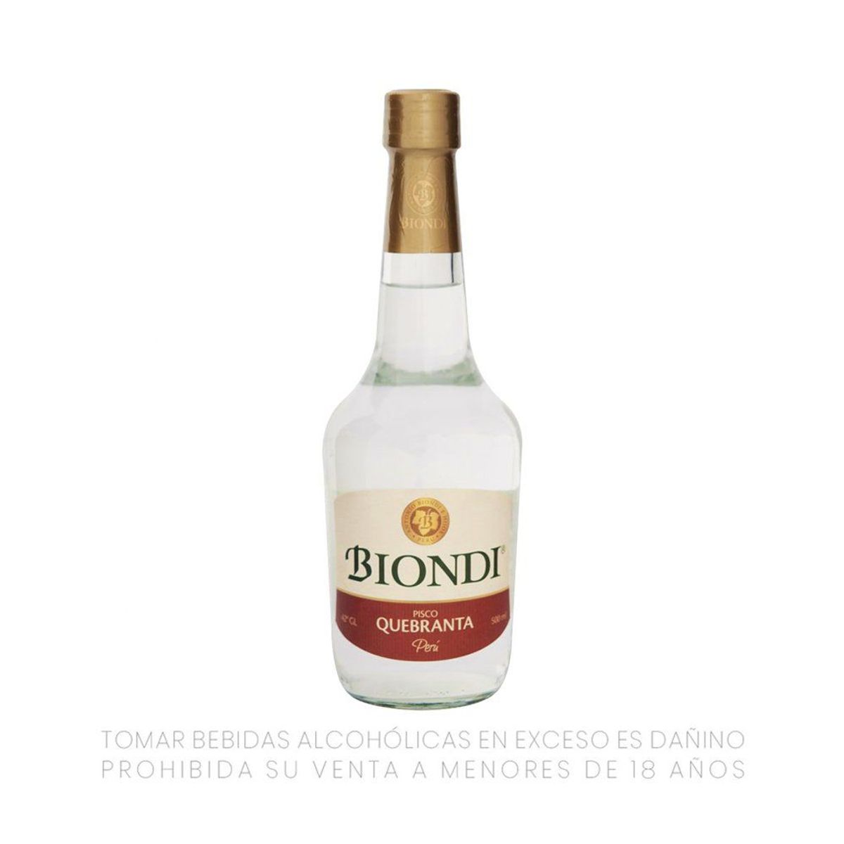 BIONDI - Pisco Quebranta Biondi Botella 500 mL
