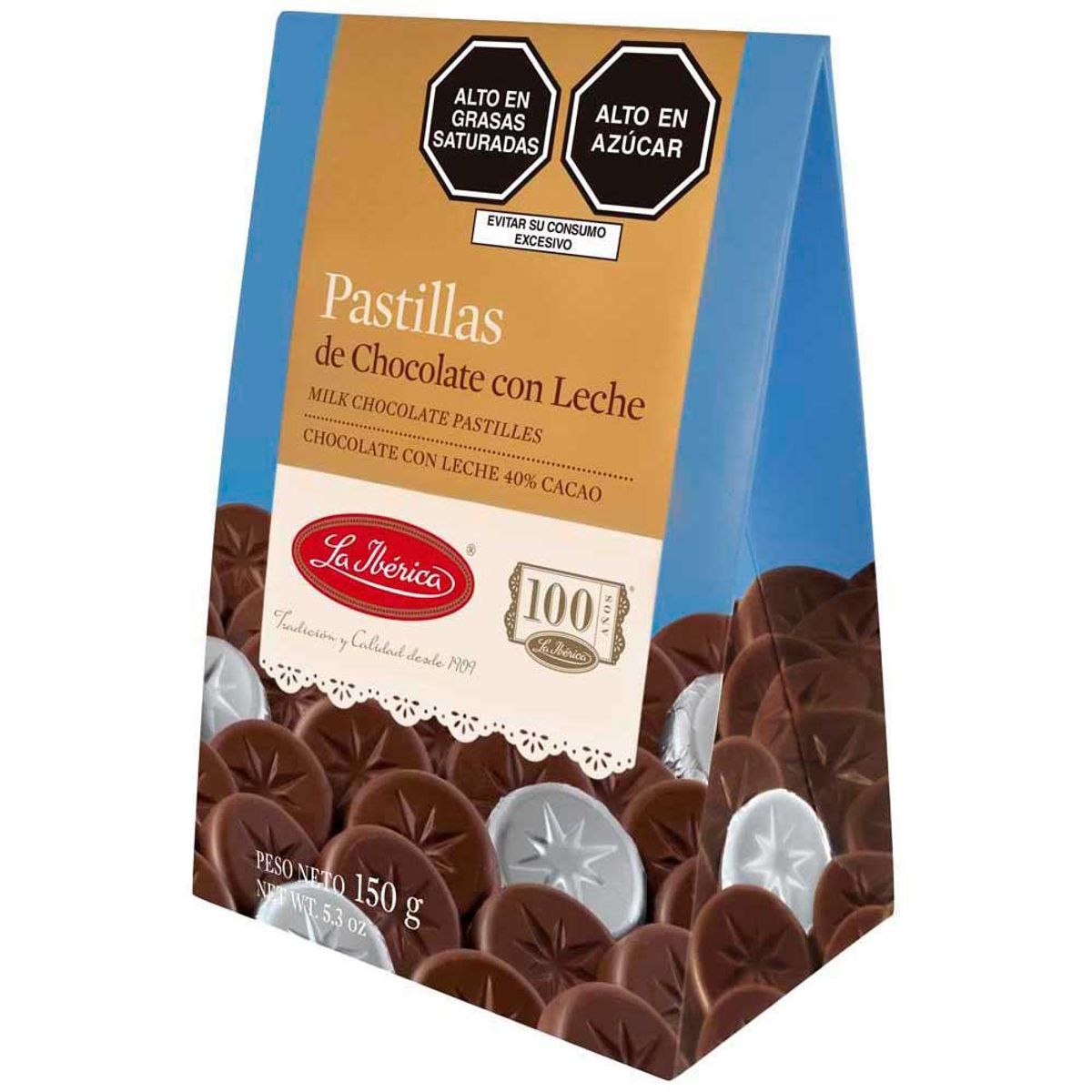 LA IBERICA - Pastillas de Chocolate de Leche La Ibérica Caja 150 g