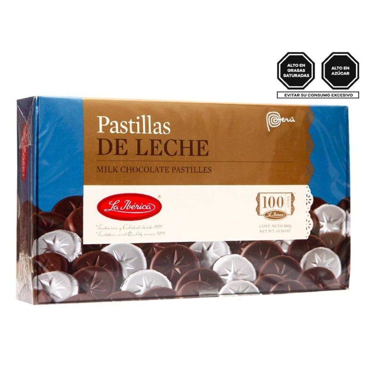LA IBERICA - Pastillas de Chocolate de Leche La Ibérica Caja 300 g