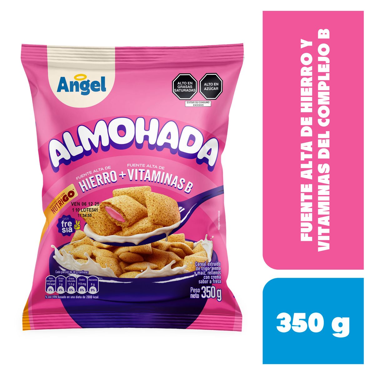 ANGEL - Cereal Angel Almohada sabor Fresa Bolsa 350 g