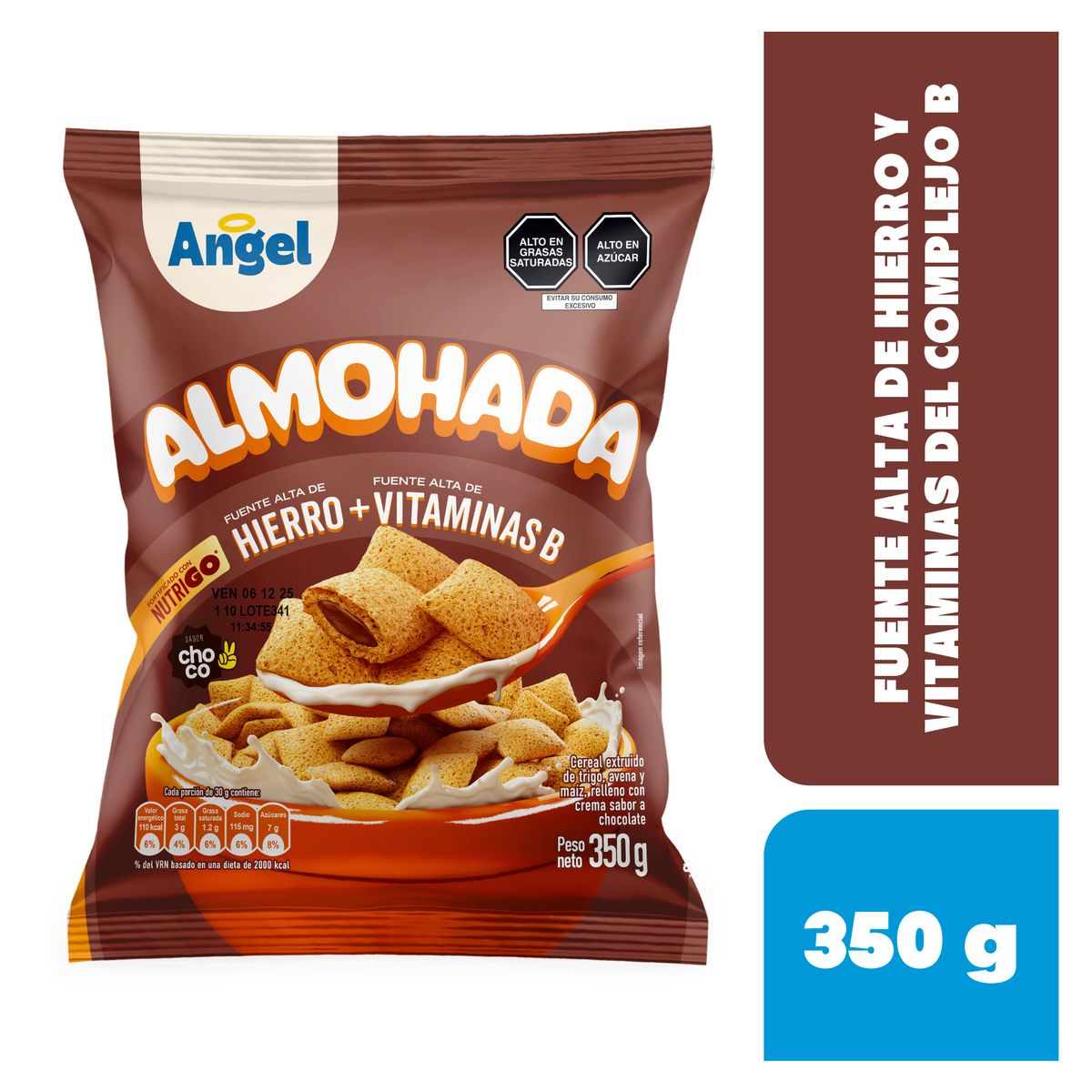 ANGEL - Cereal Angel Almohada sabor Chocolate Bolsa 350 g