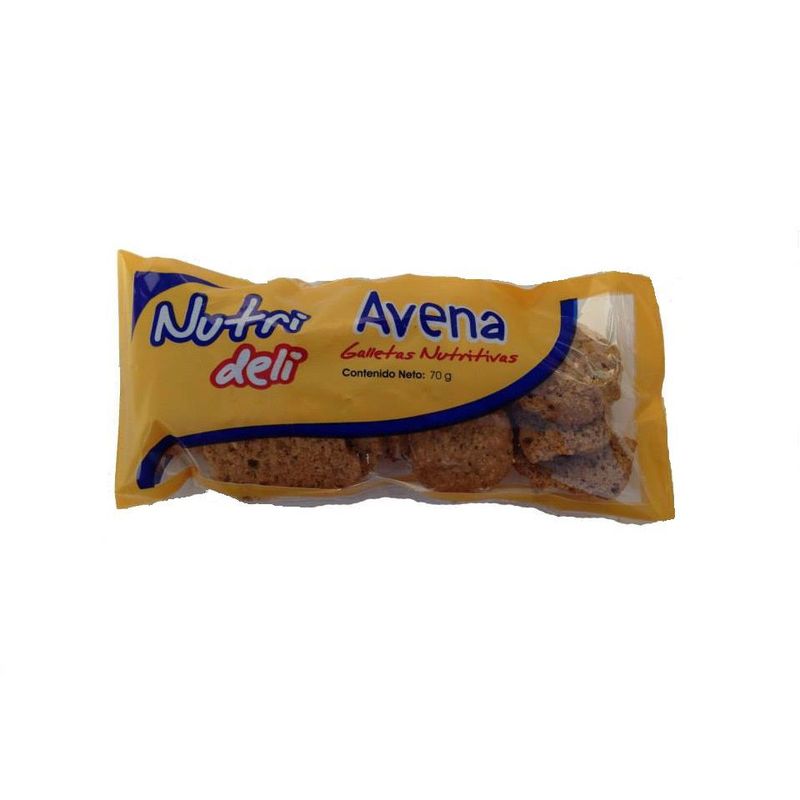 NUTRIDELI - Galleta de Avena Nutri Deli Bolsa 70 g