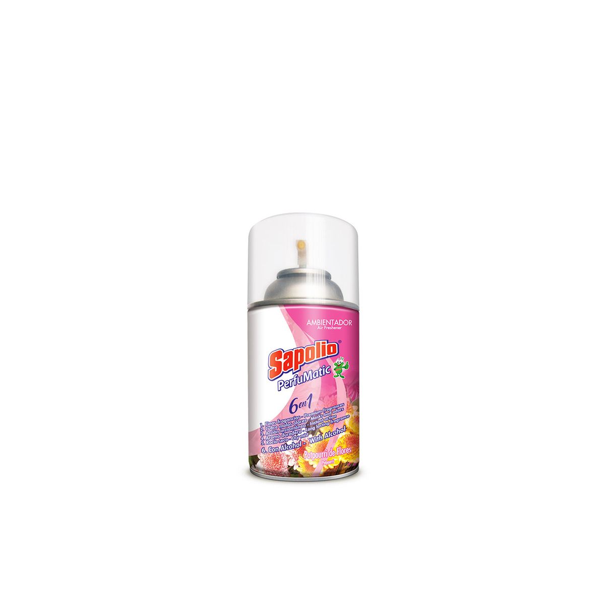 SAPOLIO - Repuesto Ambientador Sapolio Perfumatic Popurrí Flores Envase 240 mL