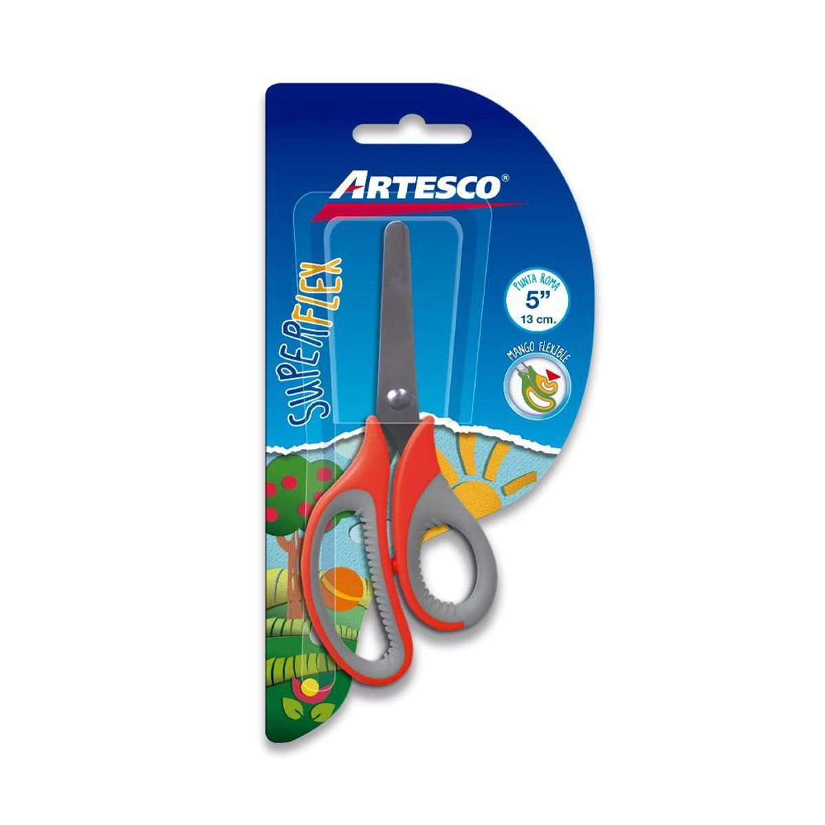 ARTESCO - Tijera Artesco Escolar 5" La Naranjita Super Flex