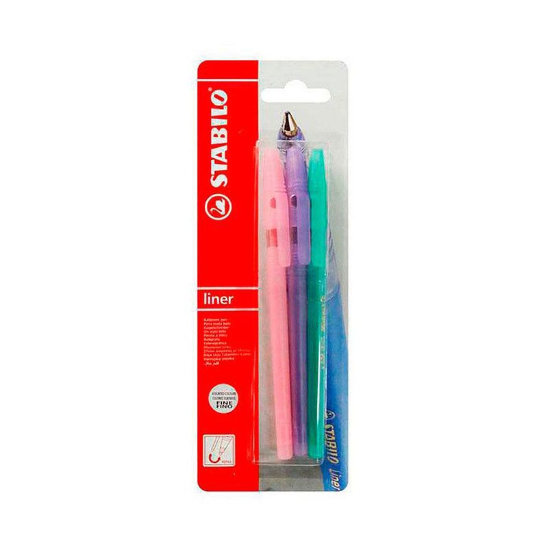 STABILO - Lapiceros Stabilo Liner Blíster 3 Und