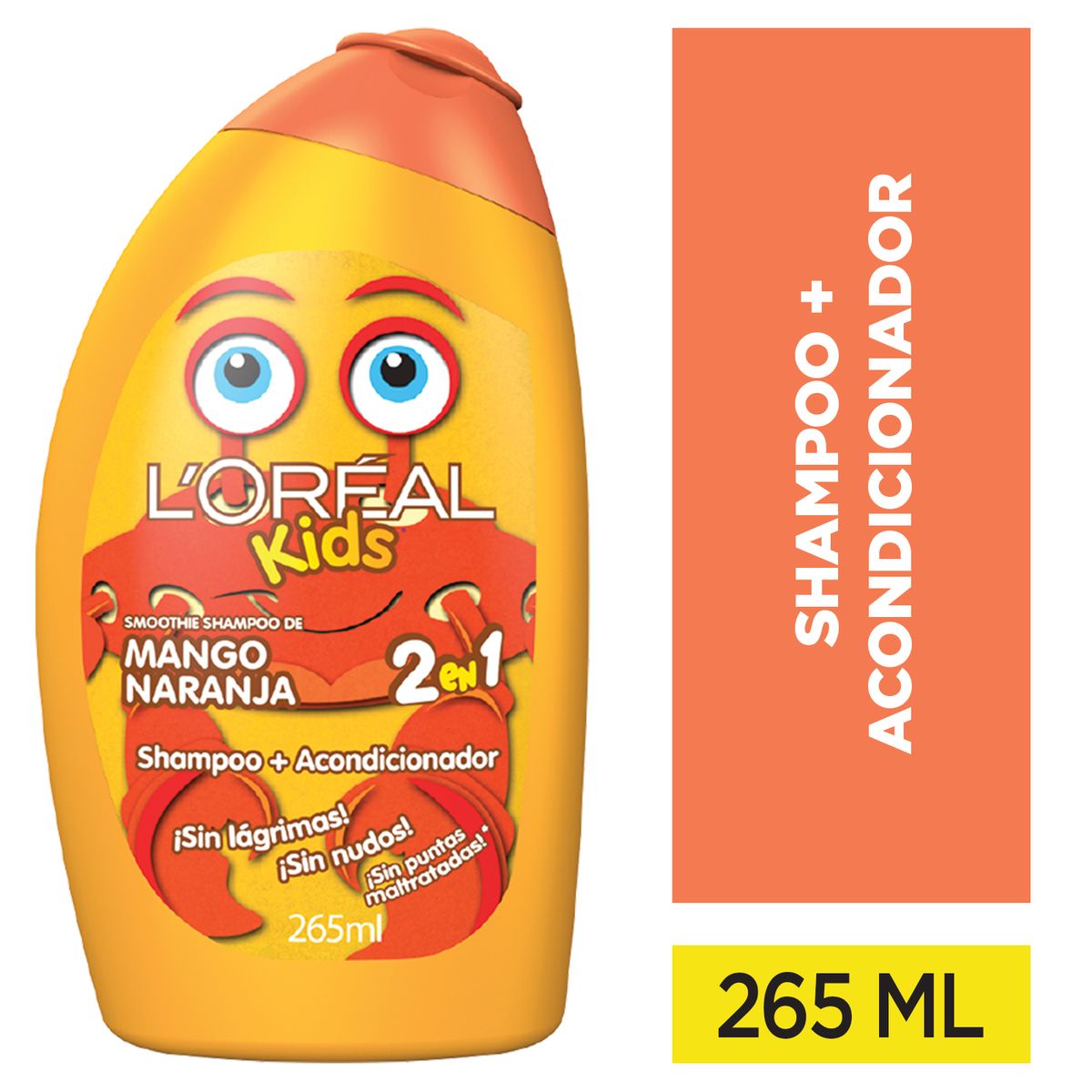 LOREAL KIDS - Shampoo 2 en 1 Loreal Kids Mango Naranja Envase 265 mL