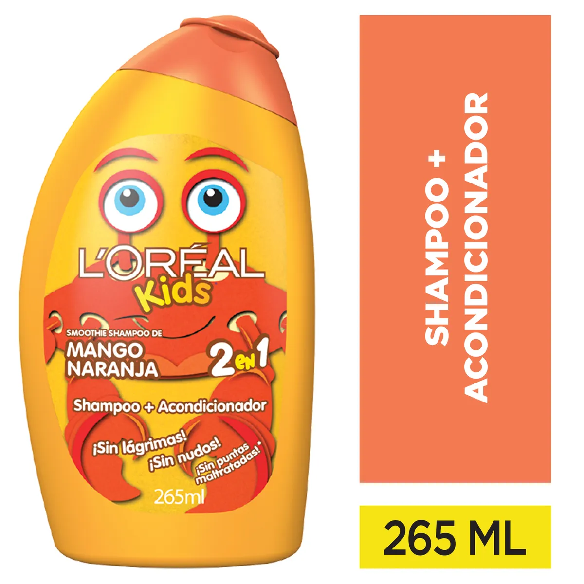 LOREAL KIDS - Shampoo 2 en 1 Loreal Kids Mango Naranja Envase 265 mL