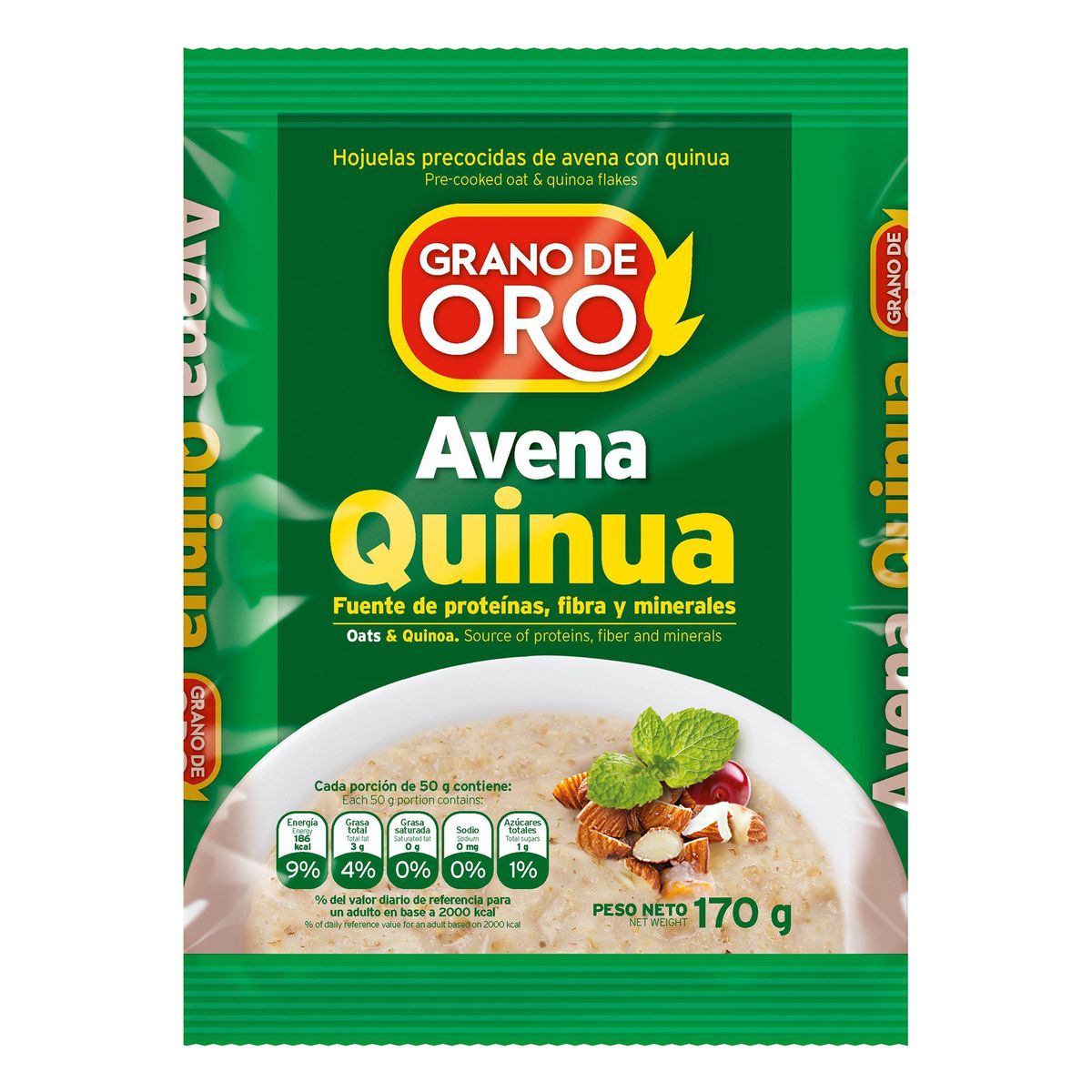 GRANO DE ORO - Avena Quinua Grano de Oro Bolsa 170 g