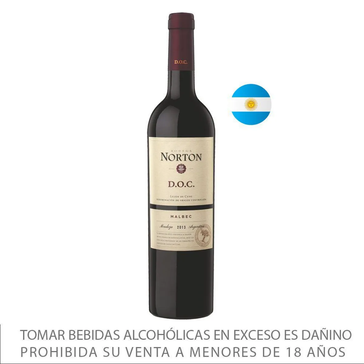 NORTON - Vino Tinto Norton Malbec Botella 750 mL