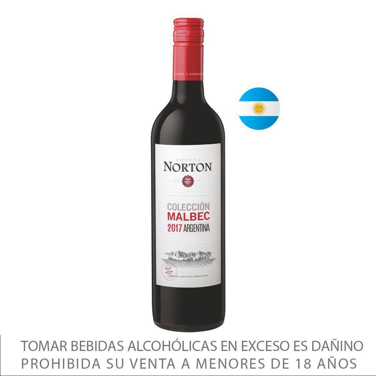 NORTON - Vino Tinto Norton Colección Malbec Botella 750 mL