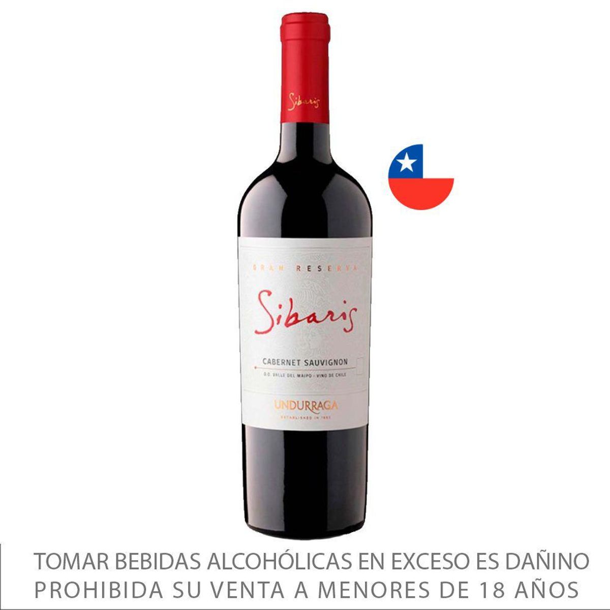 UNDURRAGA - Vino Tinto Undurraga Reserva Cabernet Sauvignon Botella 750 mL