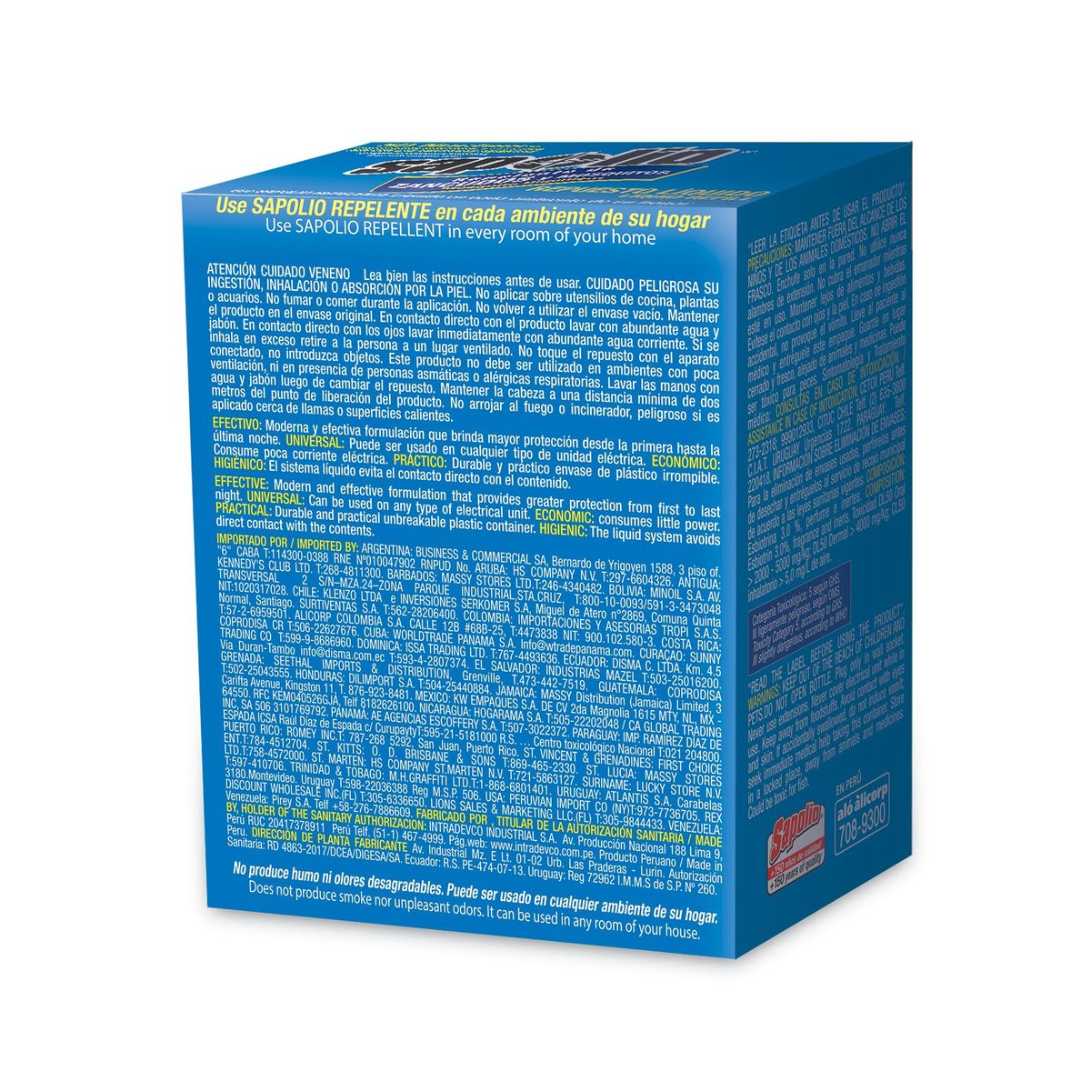 SAPOLIO - Repuesto Insecticida Eléctrico Líquido Envase 40 mL