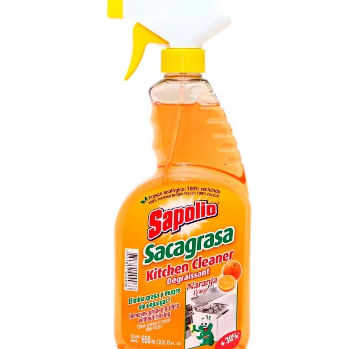 SAPOLIO - Sacagrasa Sapolio Cocina Naranja 650 mL