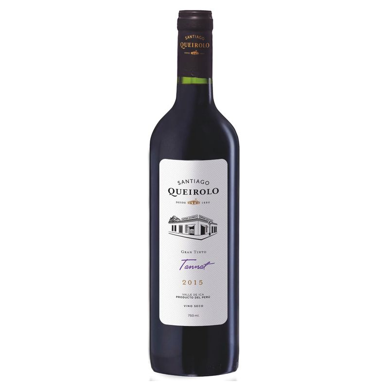 SANTIAGO QUEIROLO - Vino Santiago Queirolo Tinto Seco Tannat Botella 750 mL