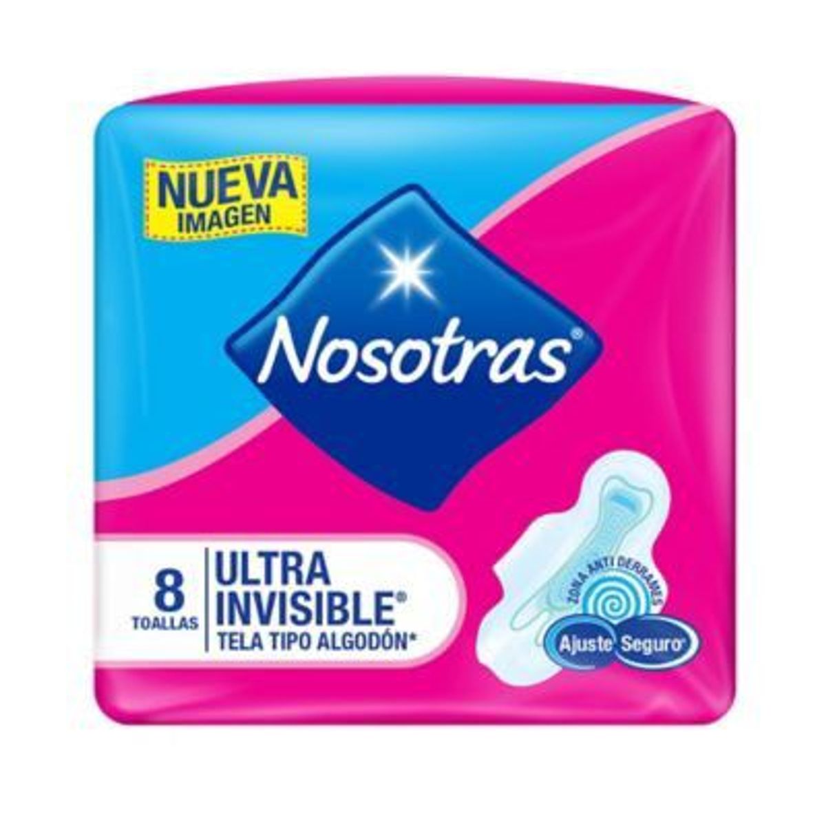 NOSOTRAS - Toalla Higiénica Nosotras Ultra Invisible Tela 8 Unidades