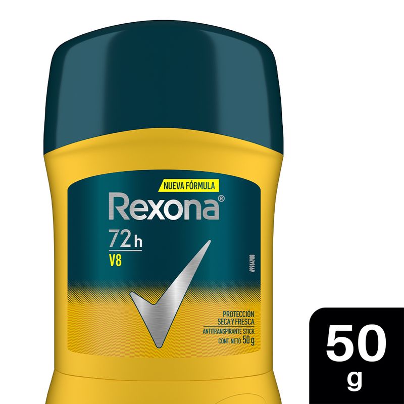 REXONA - Desodorante Rexona Barra V8 Envase 50 g