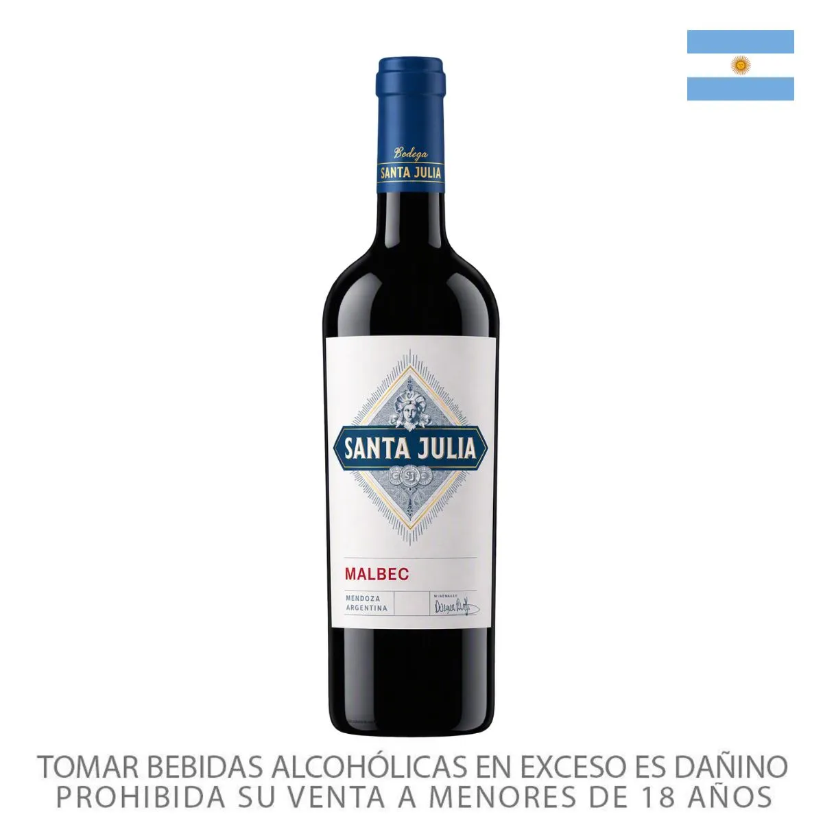SANTA JULIA - Vino Tinto Santa Julia Malbec Botella 750 mL