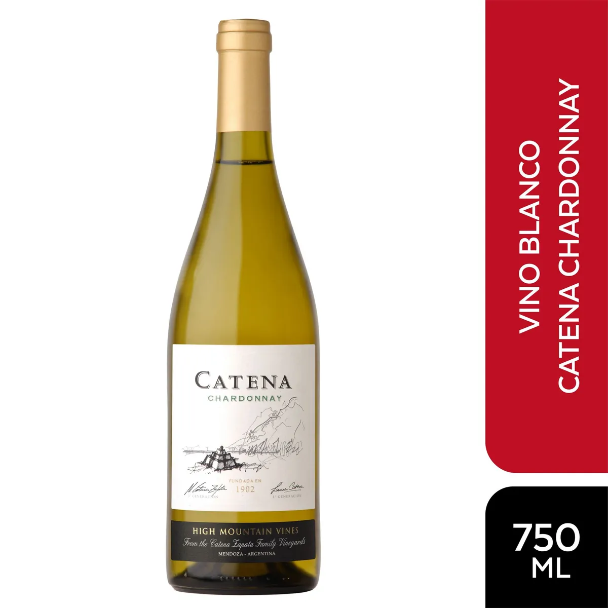 CATENA ZAPATA - Vino Blanco Catena Zapata Chardonnay Botella 750 mL