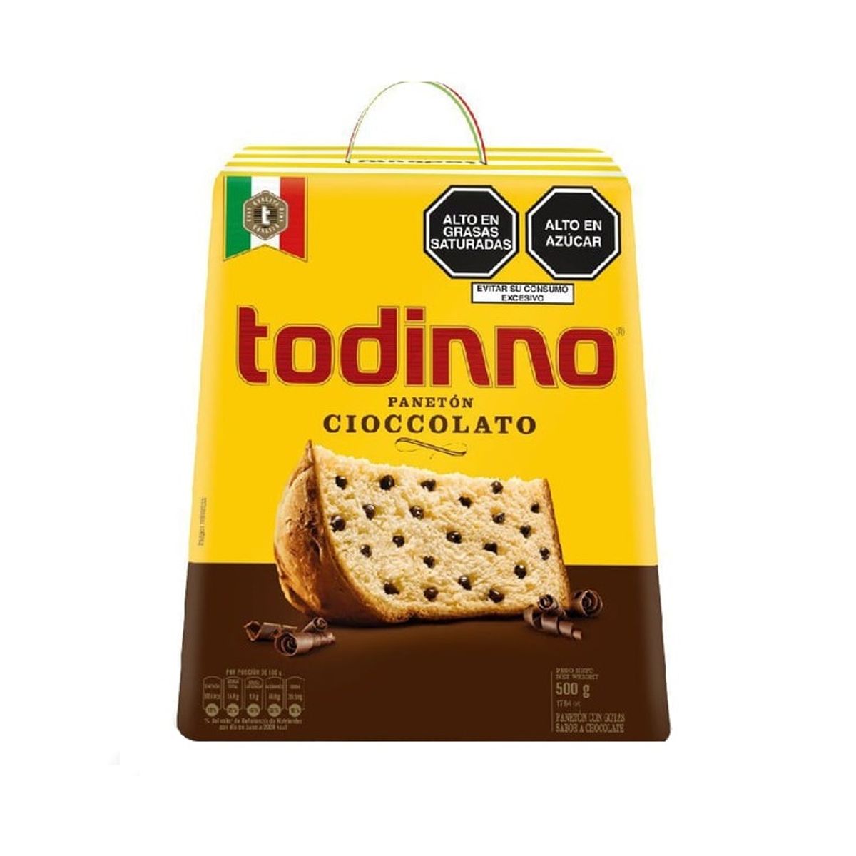 TODINNO - Panetón Todinno Al Cioccolato en Caja 500 g