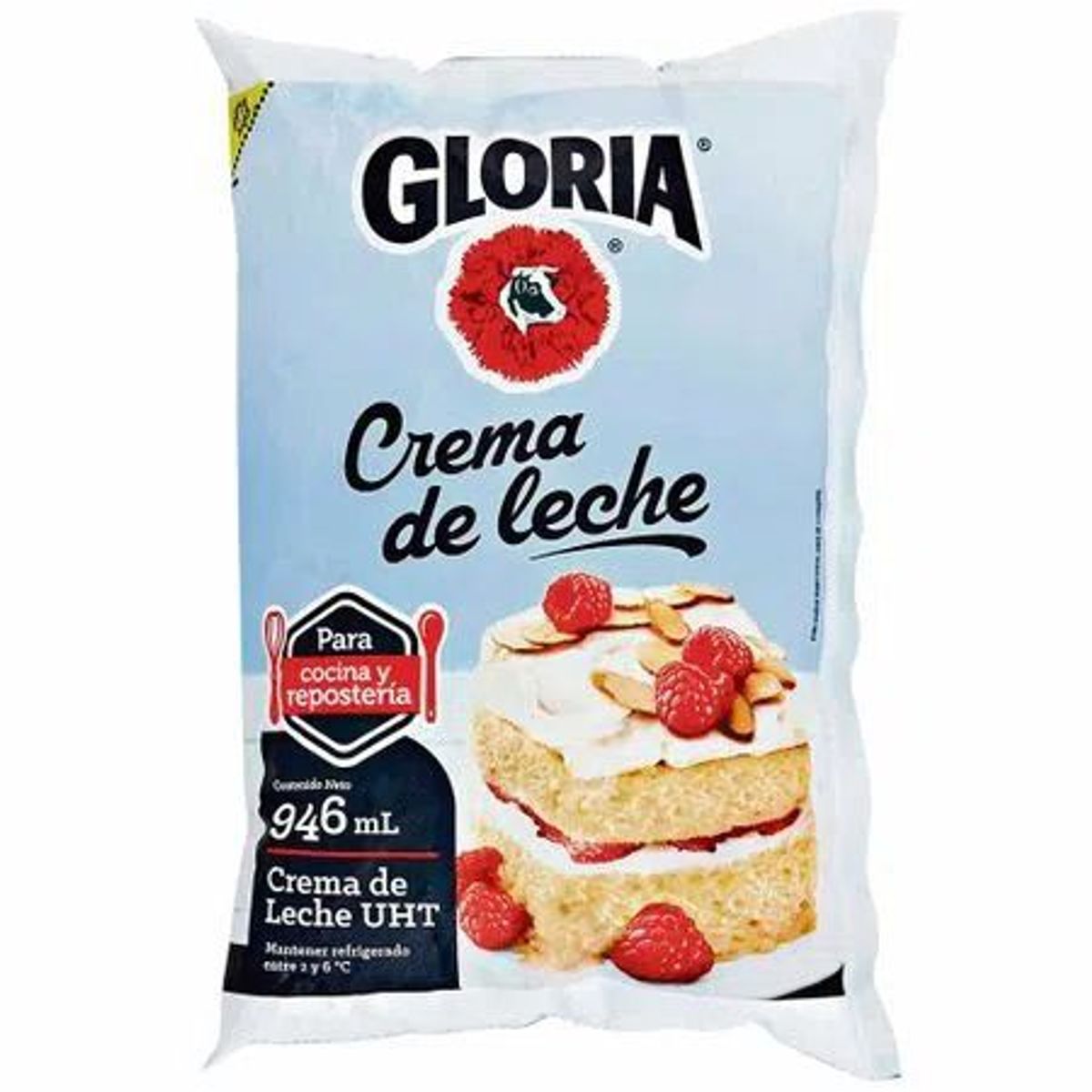GLORIA - Crema de Leche UHT Gloria Bolsa 946 g