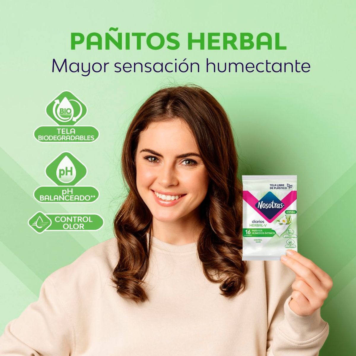 NOSOTRAS -  Pañitos Húmedos Íntimos Nosotras Empaque 16 Und