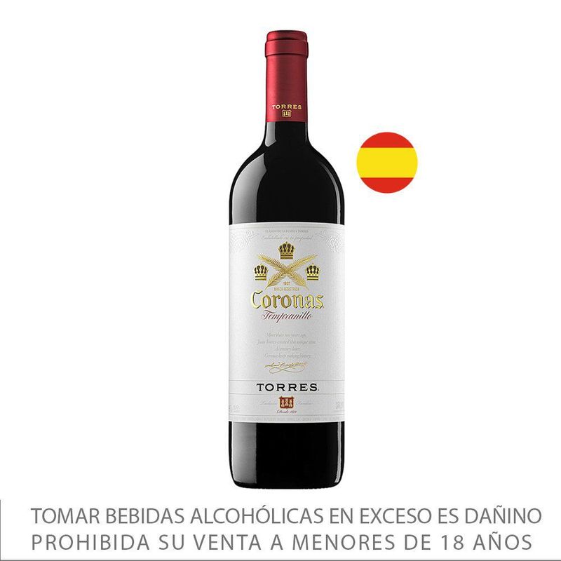 TORRES - Vino Torres Tinto Coronas Tempranillo Botella 750 mL