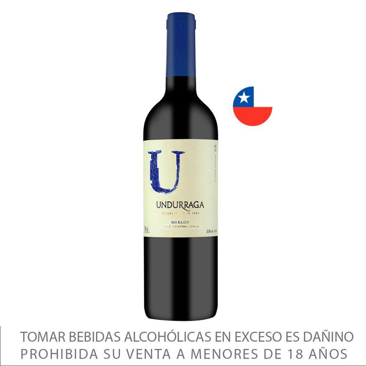 UNDURRAGA - Vino Tinto Undurraga Reserva Merlot Botella 750 mL