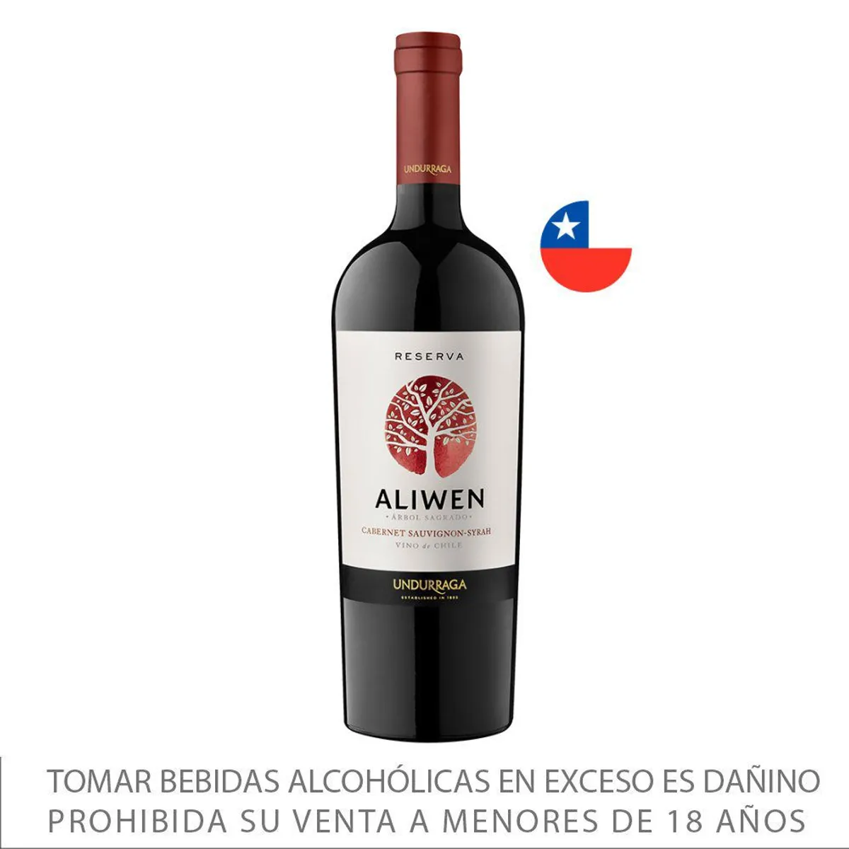 UNDURRAGA - Vino Tinto Undurraga Reserva Cabernet Syrah Botella 750 mL