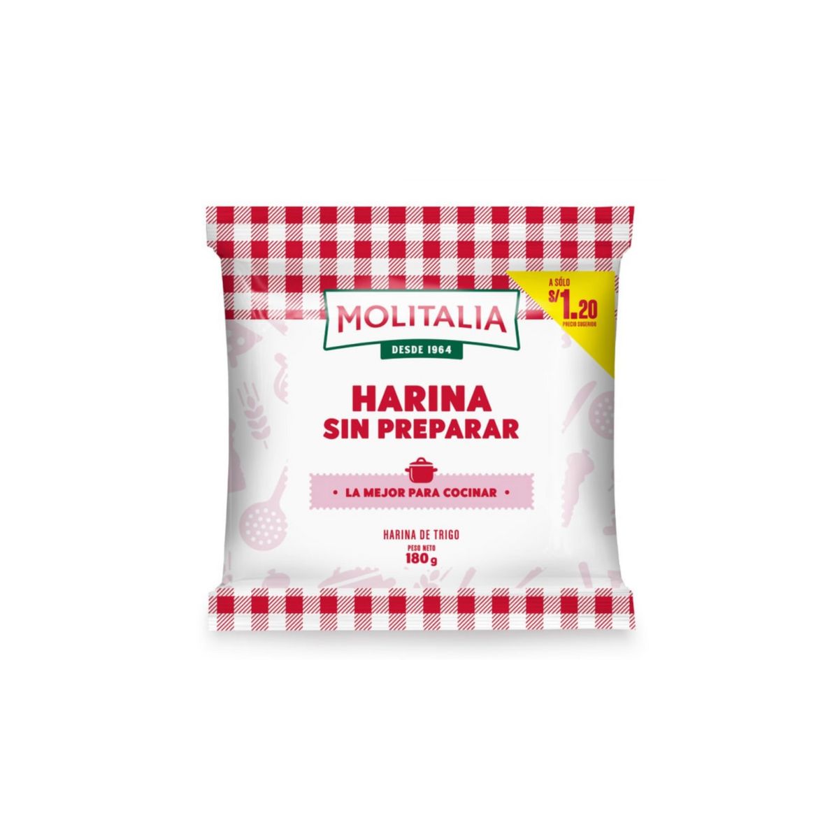 MOLITALIA - Harina sin Preparar Molitalia Bolsa 180 g