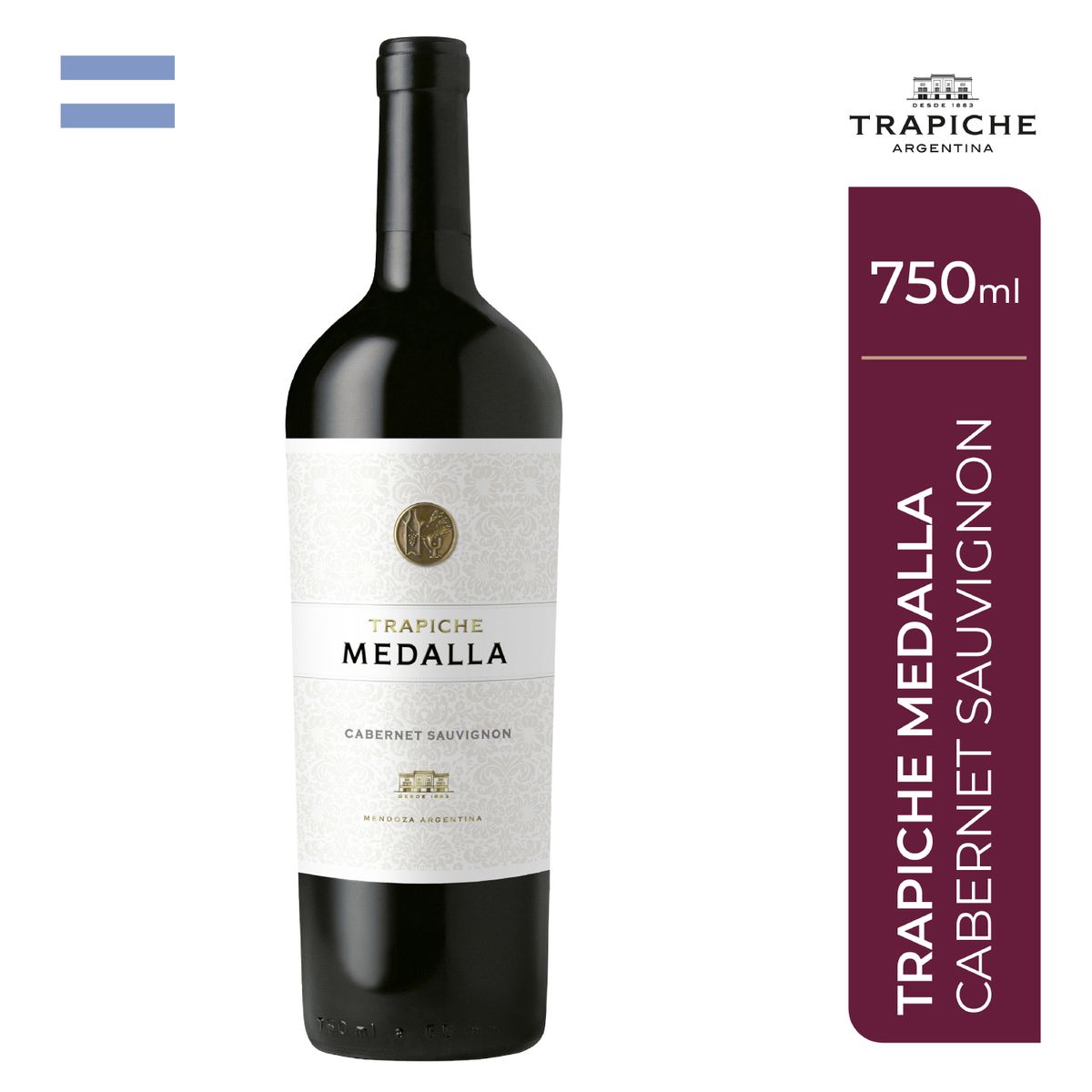 TRAPICHE - Vino Tinto Trapiche Medalla Cabernet Sauvignon Botella 750 mL