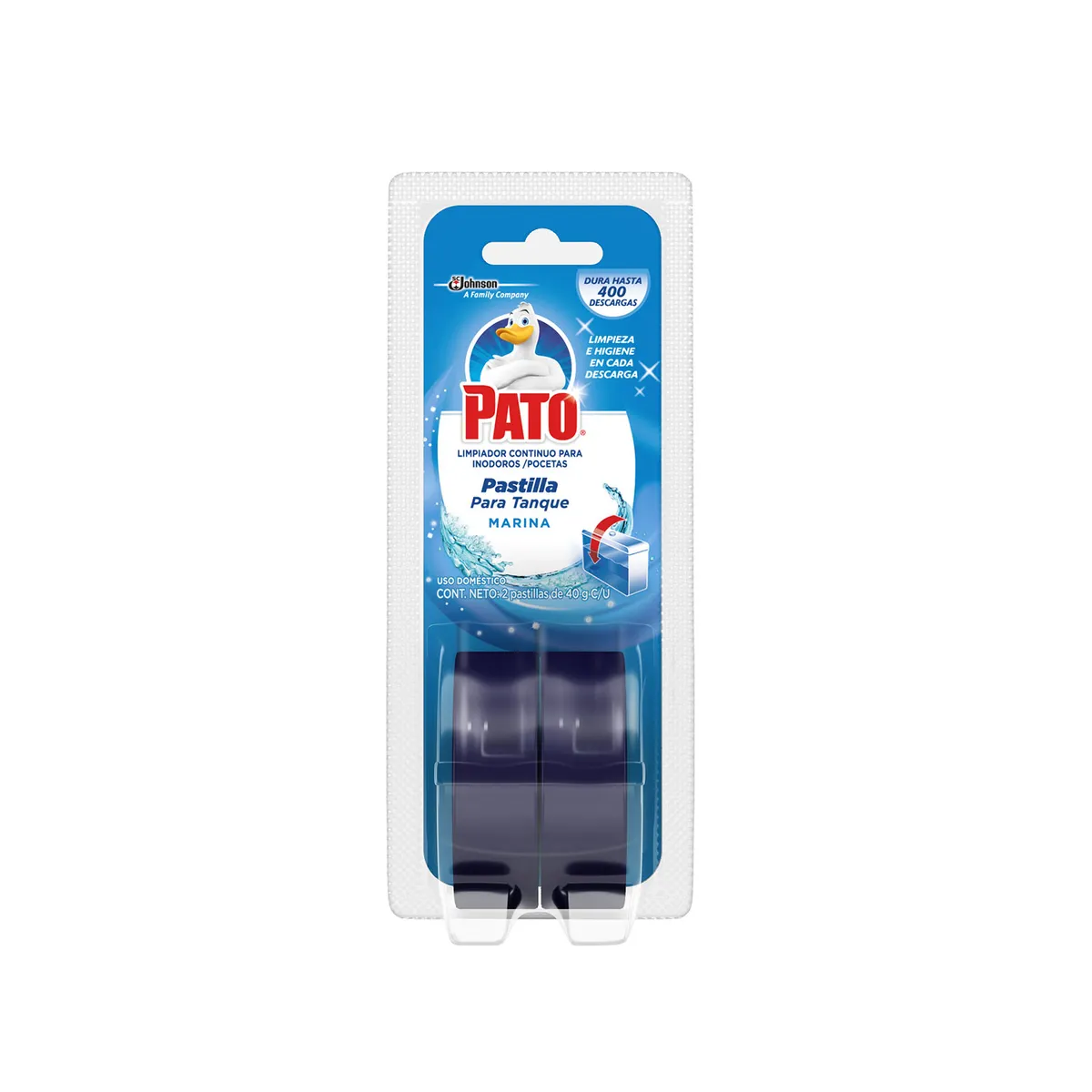 PATO - Pastilla para Tanque Pato Azul Empaque 2 Und