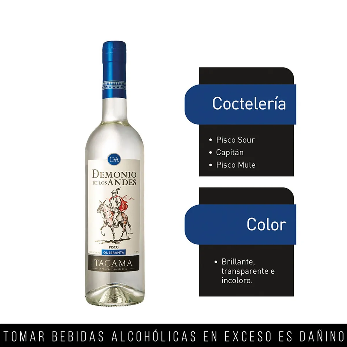 TACAMA - Pisco Quebranta Tacama Demonio de los Andes Botella 700 mL