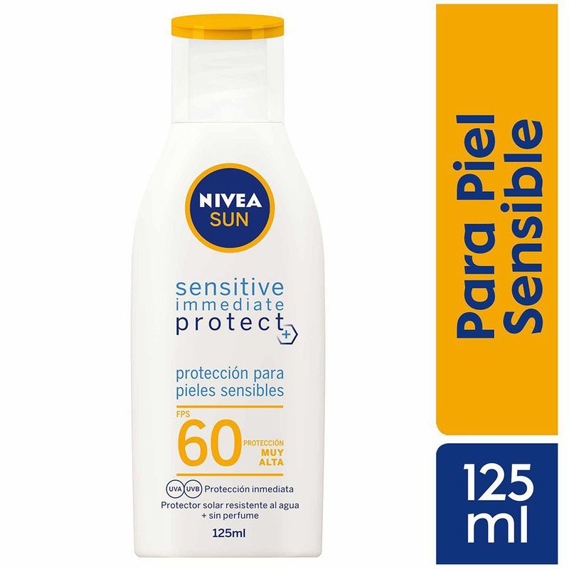 NIVEA - Protector Solar Nivea Piel Sensible SPF60 Envase 125 mL