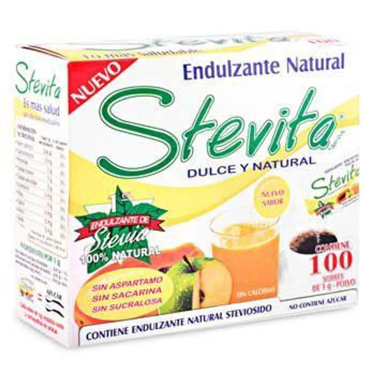 STEVITA - Endulzante Natural Stevita Caja 100 Sobres