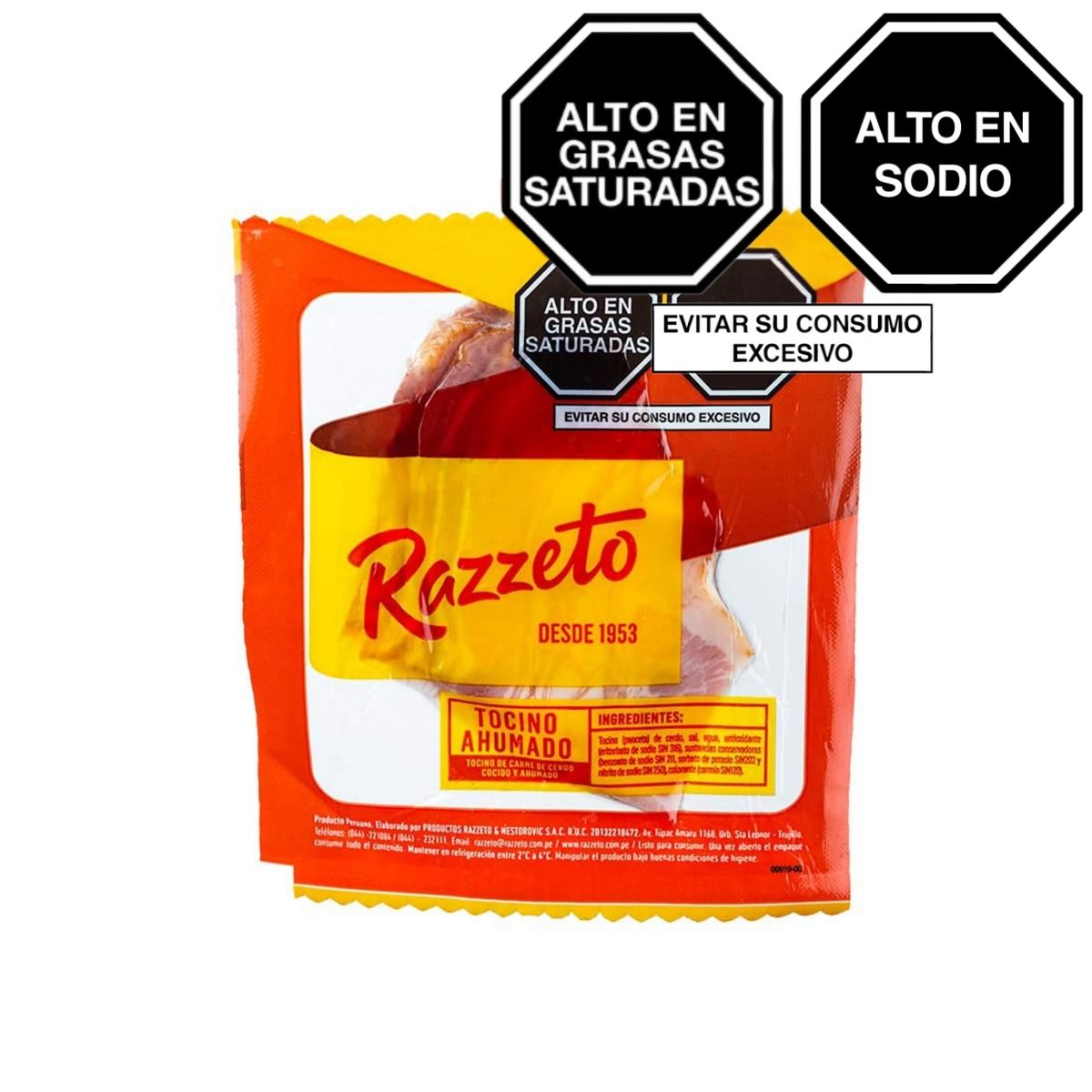 RAZZETO - Tocino Ahumado Razzeto Empaque 250 g