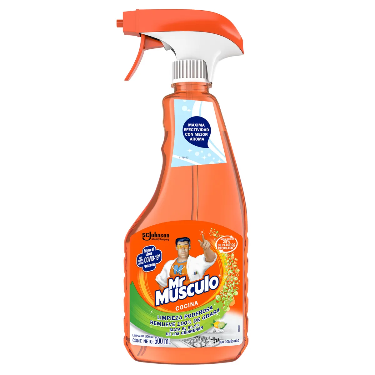 MR MUSCULO - Limpiador Antigrasa Cocina Mr Musculo Gatillo Envase 500 mL