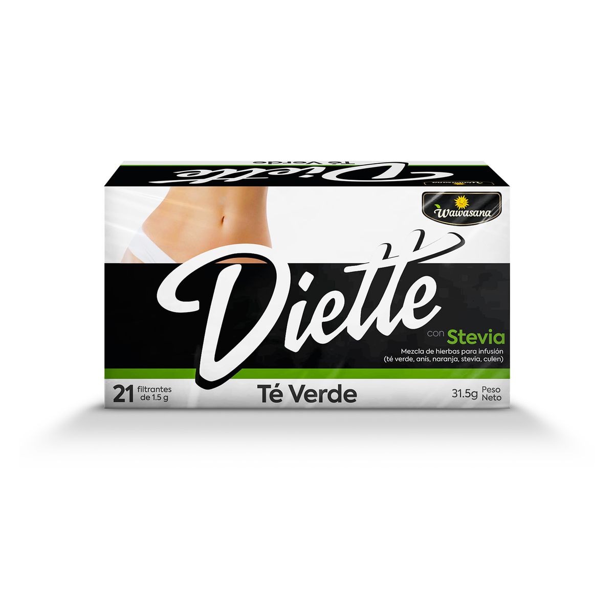 WAWASANA - Té Verde Wawasana Diette Caja 21 Sobres