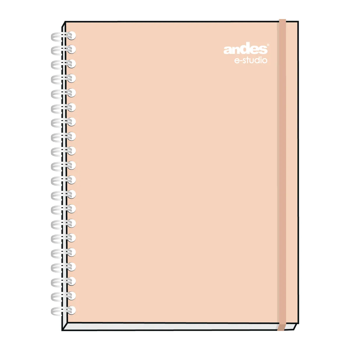ANDES - Cuaderno Espiral Andes Cuadriculado Tapa Dura E Studio A4 160 Hojas