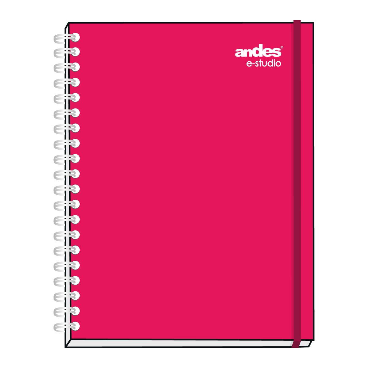 ANDES - Cuaderno Espiral Andes Cuadriculado Tapa Dura E Studio A4 160 Hojas