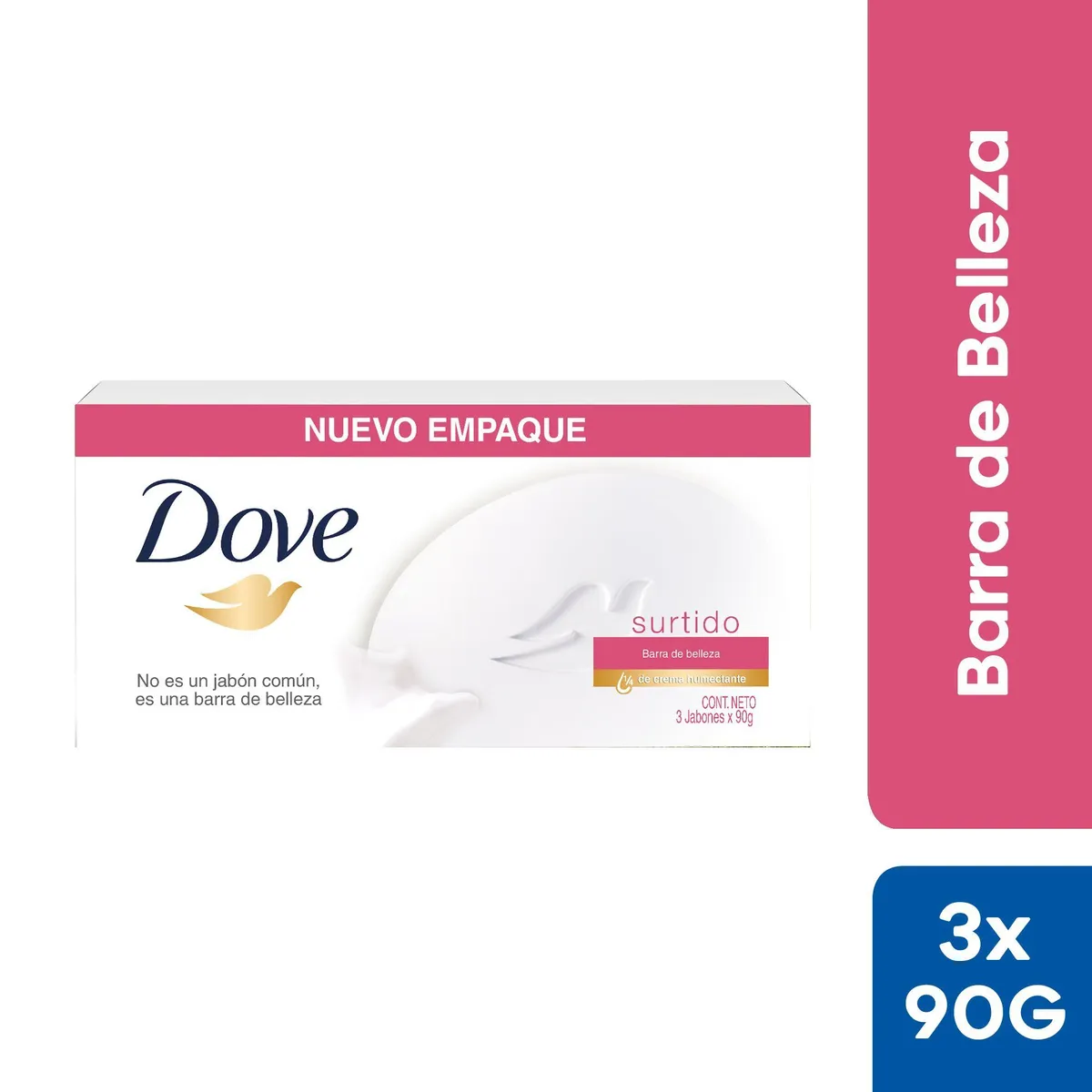 DOVE - Jabón de Tocador Dove Surtido Original Delicious Go Fresh Empaque 3 Und