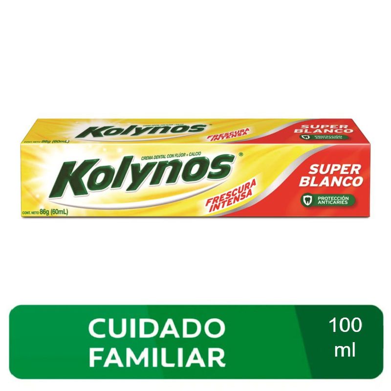 KOLYNOS - Crema Dental Kolynos Súper White Envase 100 mL