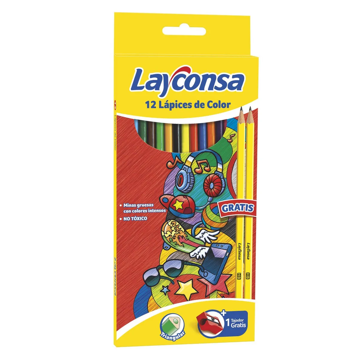 LAYCONSA - Colores Layconsa Triangulares Caja 12 Und