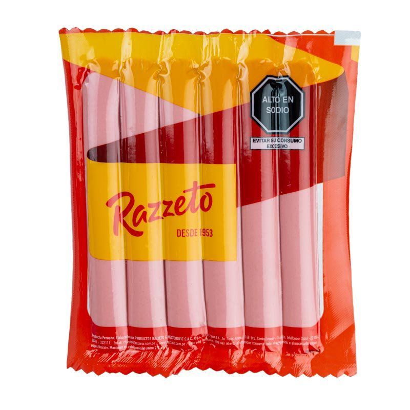 RAZZETO - Hot Dog Razzeto de Pollo Empaque 180 g