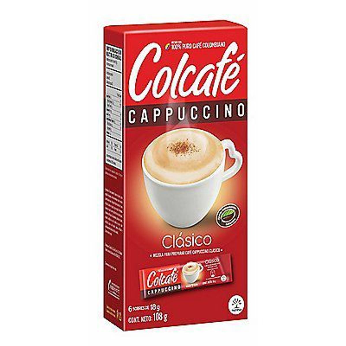 COLCAFE - Capuccino Colcafé Clásico Caja 108 g