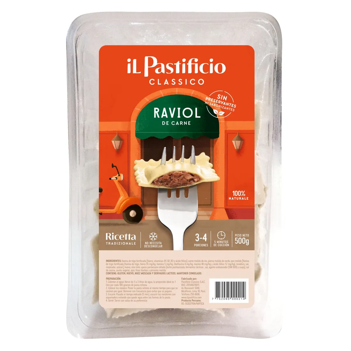 IL PASTIFICIO - Raviol de Carne Pastificio Empaque 500 g