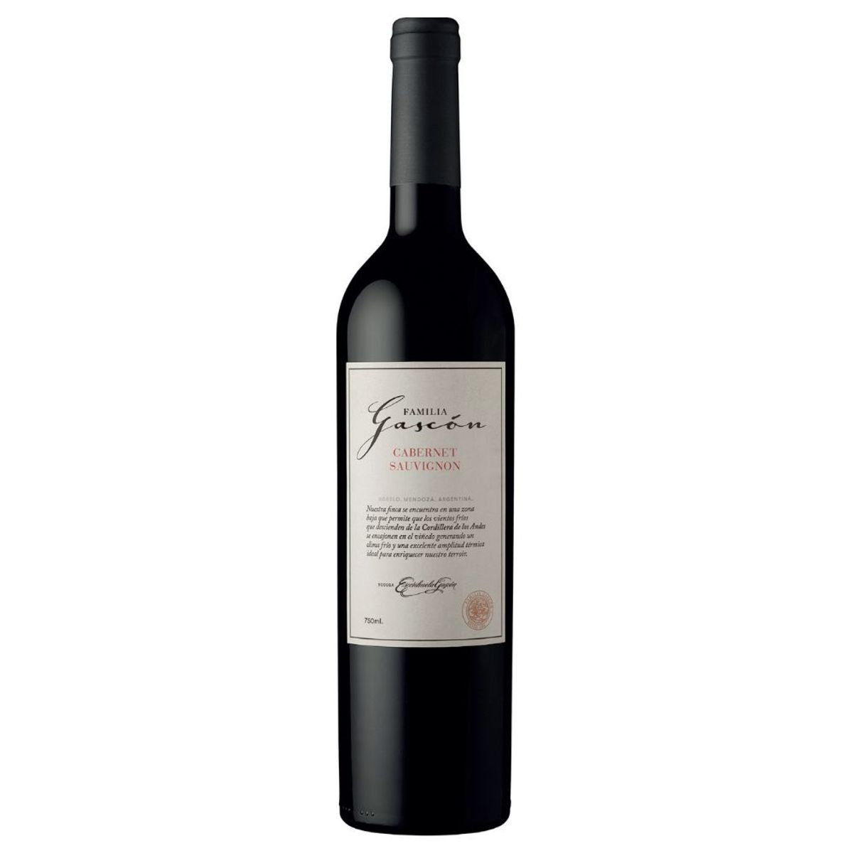 FAMILIA GASCON - Vino Tinto Familia Gascón Cabernet Sauvignon Botella 750 mL