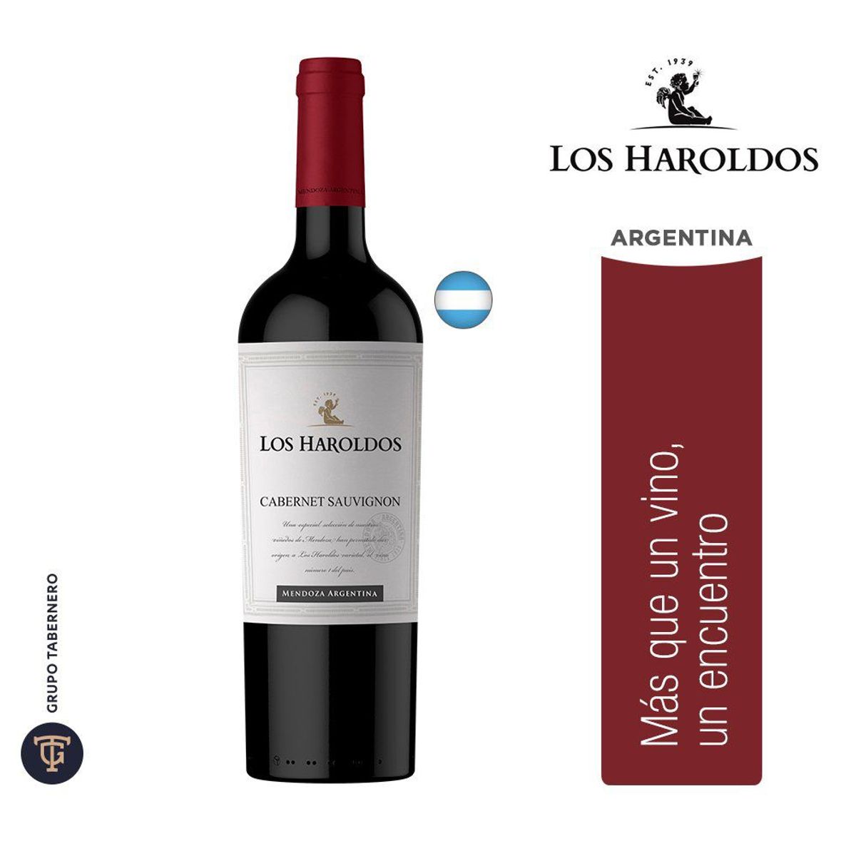 LOS HAROLDOS - Vino Tinto Los Haroldos Cabernet Sauvignon Botella 750 mL