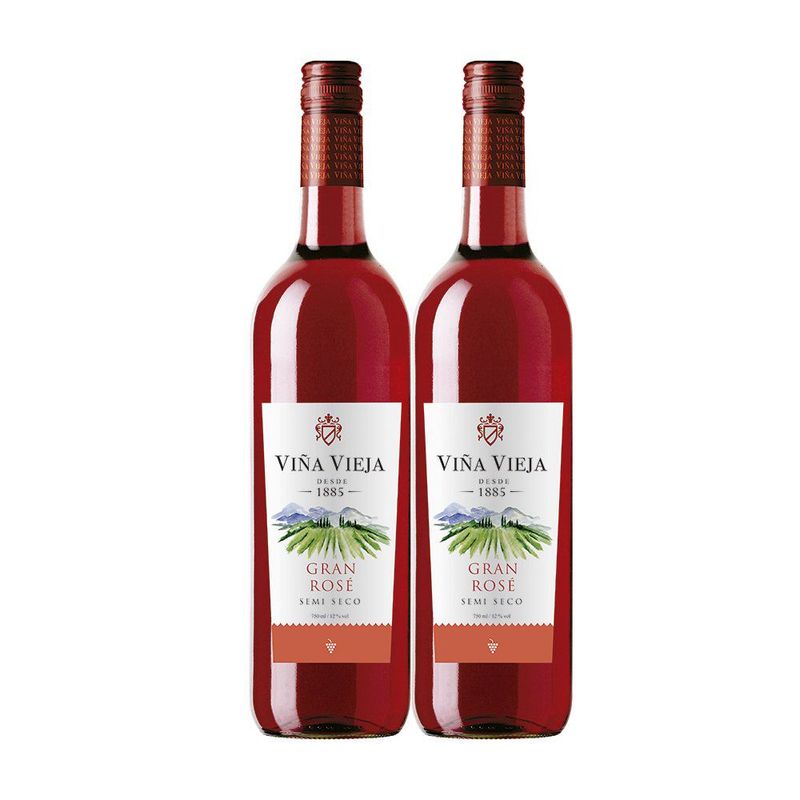VIÑA VIEJA - Vino Viña Vieja Rosé Pack 2 Und Botella 750 mL